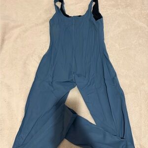 Blue Sleeveless Jumpsuit with matching jacket
